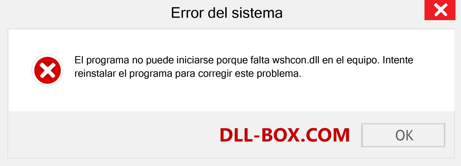 ¿Falta el archivo wshcon.dll ?. Descargar para Windows 7, 8, 10 - Corregir wshcon dll Missing Error en Windows, fotos, imágenes